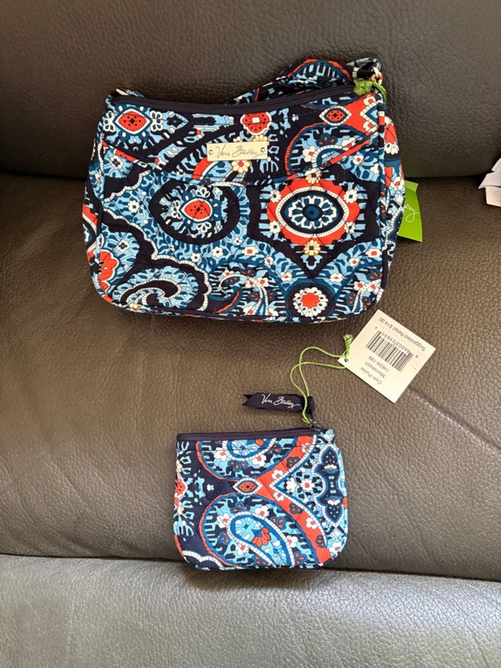 Vera Bradley Marrakesh little crossbody and coin purse set
